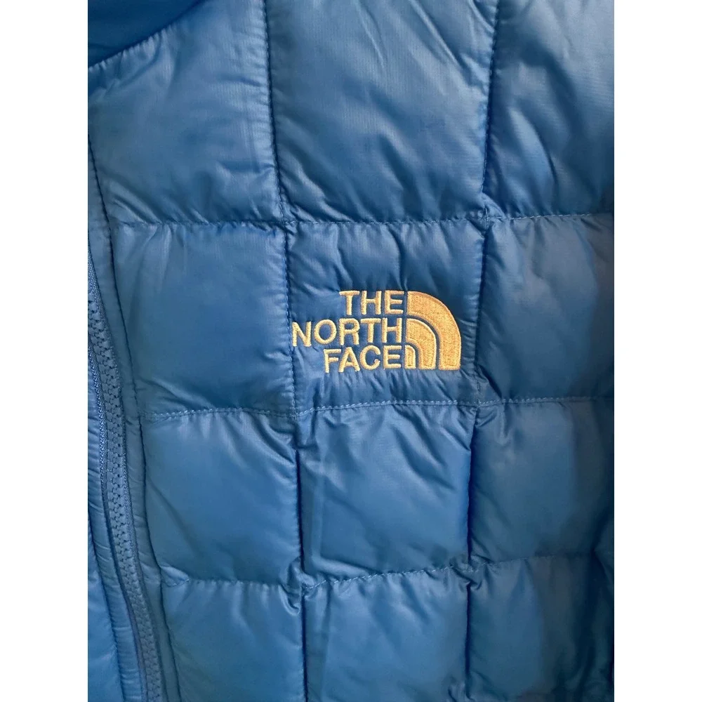 The North Face Boys XXL Thermoball Eco Hooded Jacket Blue Quilted Puffer Coat